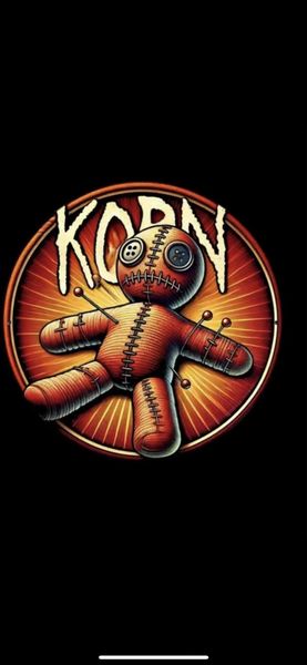 KORN - TIN SIGN - 8 X 8" ROUND