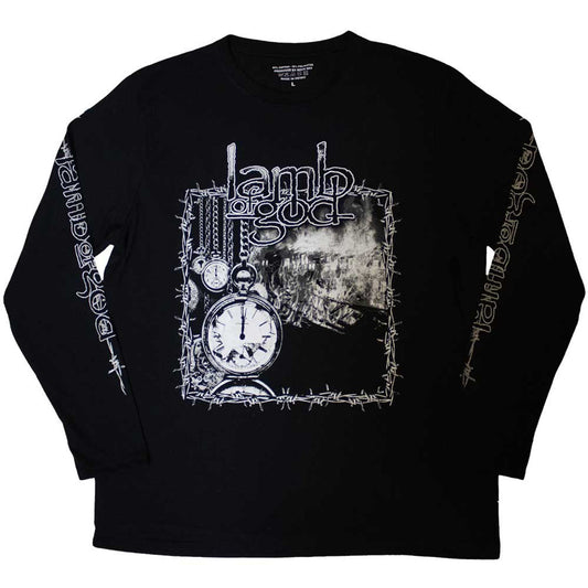 LAMB OF GOD - BARNED WIRE - LONG SLEEVE TSHIRT - FULLY LICENSED MERCH