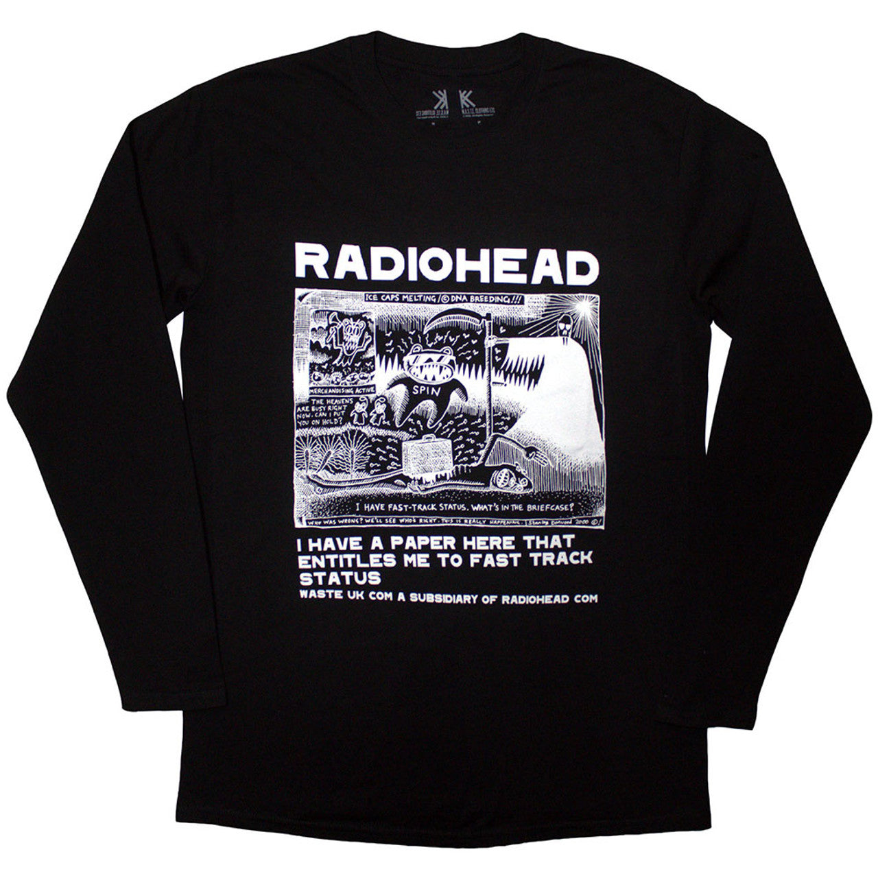 RADIOHEAD - ICE CAPS - LONG SLEEVE TSHIRT - FULLY LICENSED MERCH