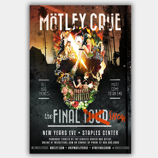 Motley Crue with Final Show (2016) - Concert Poster - 13 x 19 inches