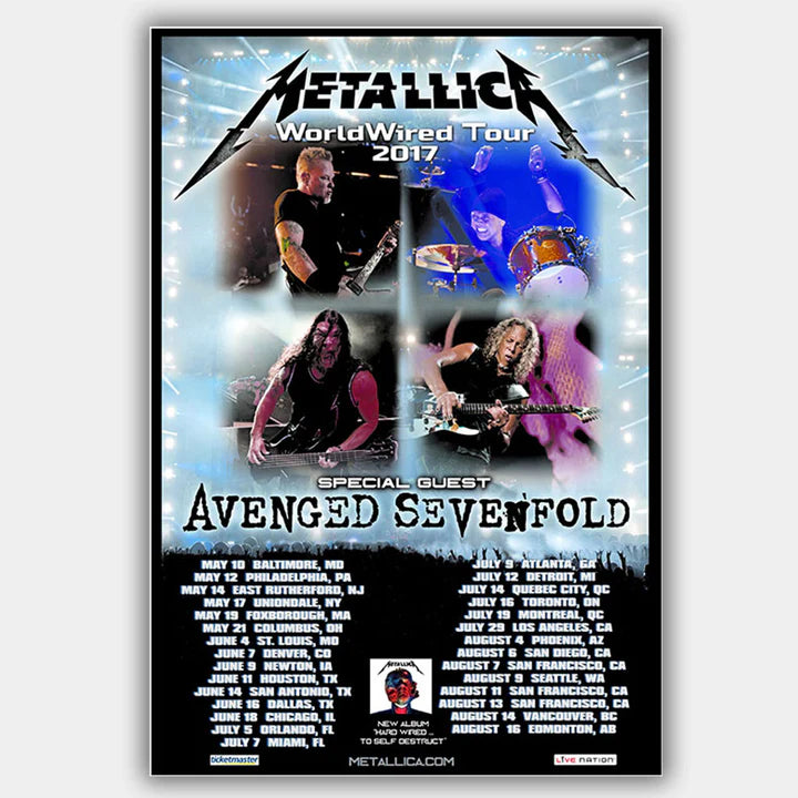 Metallica (2017) - Concert Poster - 13 x 19 inches