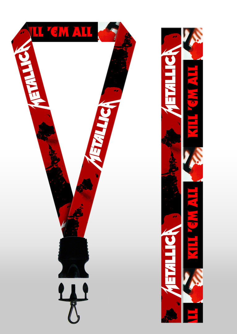 LANYARD, REVERSABLE - METALLICA, KILL 'EM ALL - LICENSED MERCHANDISE