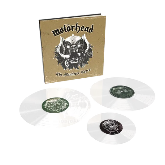 MOTORHEAD - THE MANTICORE TAPES - Limited Deluxe Clear Vinyl Bookpack edition W/ 7" VINYL - NEW VINYL BOX/BOOK