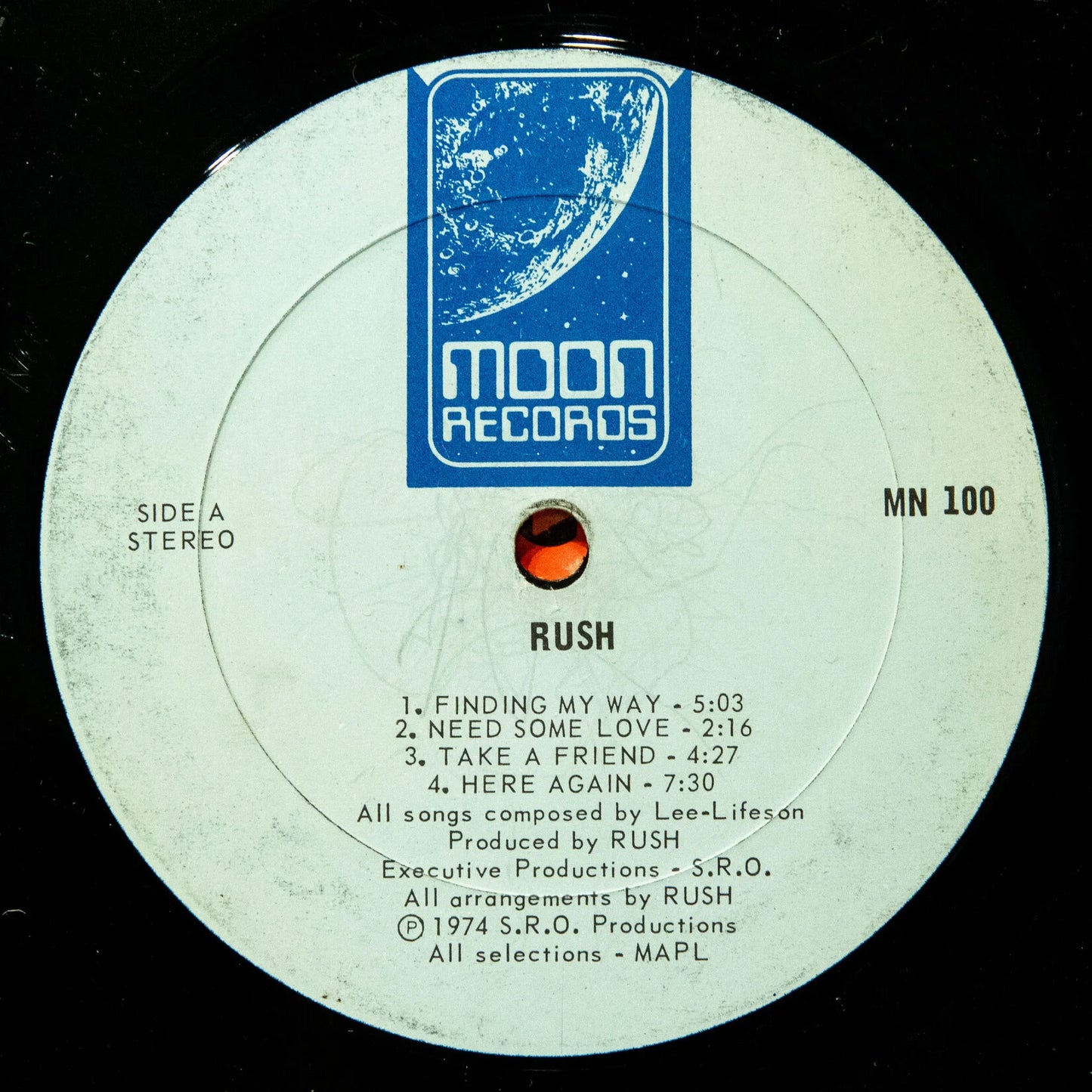 RUSH - RUSH - (Moon Label Original) [MOON RECORDS MN100]  1974, Canada, Moon Label, NM - USED VINYL