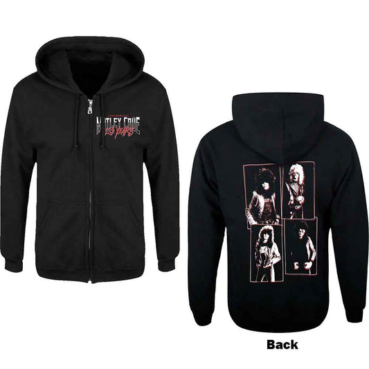 MOTLEY CRUE- 40 YEARS UNISEX ZIPPED HOODIE