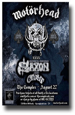 MOTORHEAD W/ SAXON - CONCERT POSTER -  13 X 19"