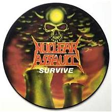 NUCLEAR ASSAULT - SURVIVE - 1988 - PICTURE DISK - UK IMPT - UV
