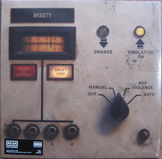 NINE INCH NAILS - ADD VIOLENCE - 2017  180GRAM HEAVYWEIGHT LP - USED  NM* OUT OF PRINT