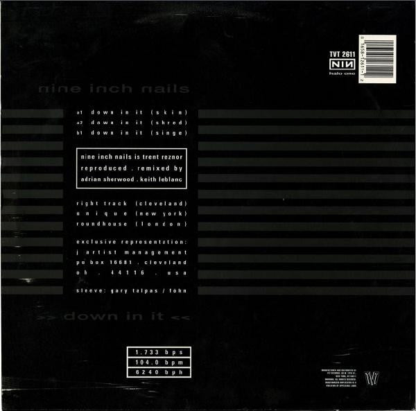 NINE INCH NAILS - DOWN IN IT - ORIGINAL PRESSING - SERIES HALO ONE - RELEASED 1989 - 12"  33 1/3RPM SINGLE - *(NM) - USED VINYL