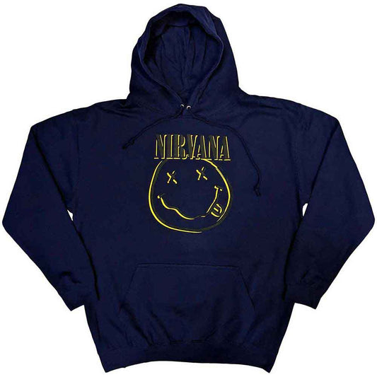 NIRVANA - LOGO - HOODIE NAVY