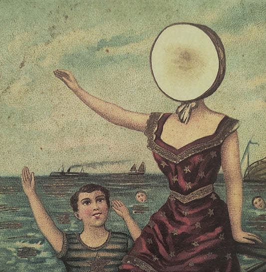 NEUTRAL MILK HOTEL - THE AEROPLANE OVER THE SEA 2ND PRESSING - MEDIA & COVER *NM - USED VINYL