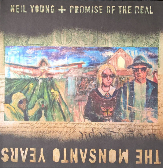 NEIL YOUNG + PROMISE OF THE REAL - THE MONSANTO YEARS - 2015  2LP 1 SIDE ETCHED - (*NM) - USED VINYL