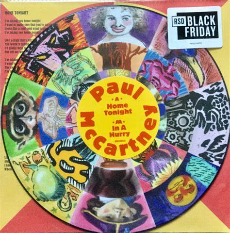 MCCARTNEY, PAUL - HOME TONIGHT/IN A HURRY (2019 RSD 7" PIC DISC)   - New Vinyl