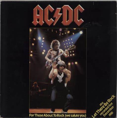 AC/DC - FOR THOSE ABOUT TO ROCK 12" SINGLE - USED VINYL