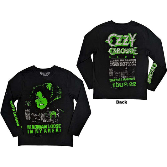 OZZY OSBOURNE - MADMAN LOOSE - DIARY OF A MADMAN TOUR 82' - LONG SLEEVE TSHIRT -