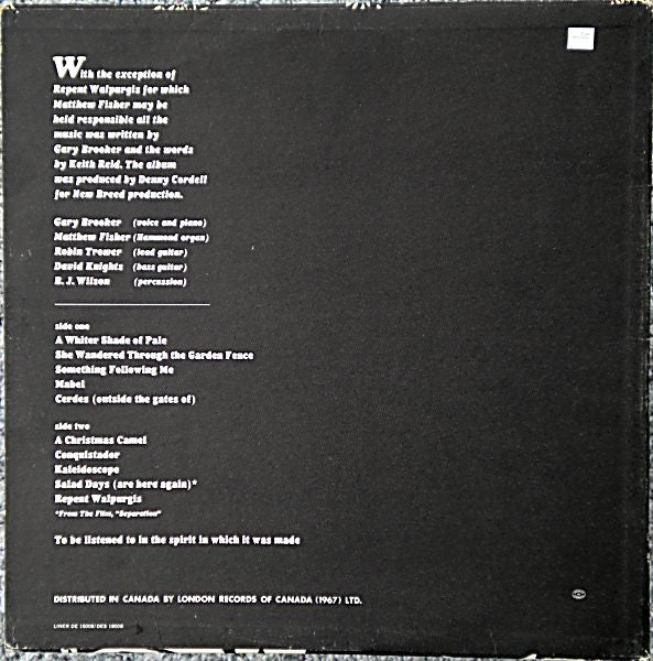 PROCOL HARUM - SELF TITLED (MONO)1967 - USED VINYL