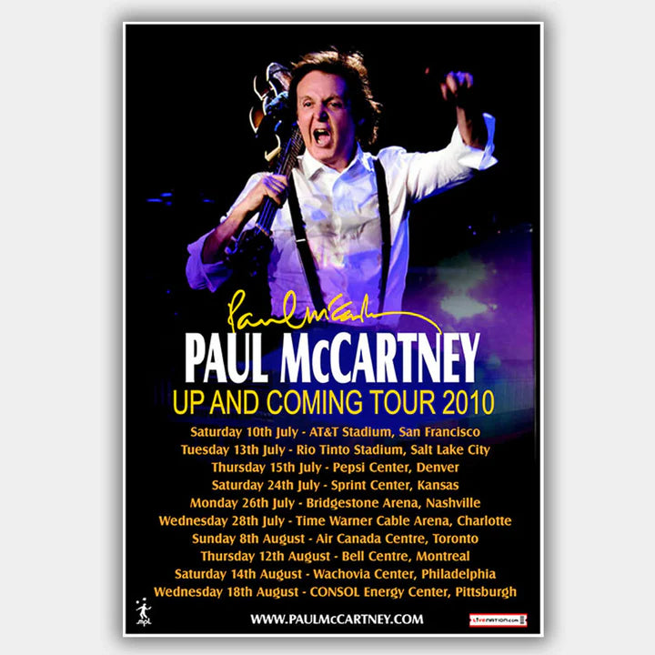 MCCARTNEY, PAUL (2010) - Concert Poster - 13 x 19 inches