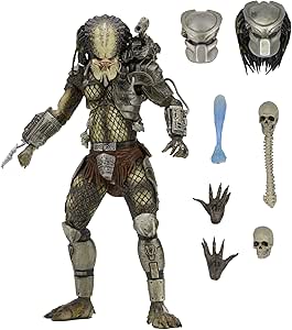 ACTION FIGURE - ULTIMATE PREDITOR - JUNGLE HUNTER NECA Predator 7" Scale Ultimate Jungle Hunter Action Figure, Multicolor - ACCESSORIES