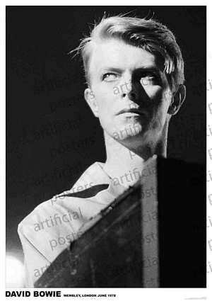 PER7756-DAVID BOWIE WEMBLEY LONDON '78 - LARGE PORTRAIT 24X36"