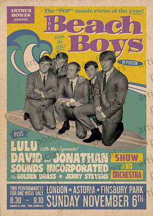 PER8017-THE BEACH BOYS VINTAGE - LARGE POSTER 24X36"