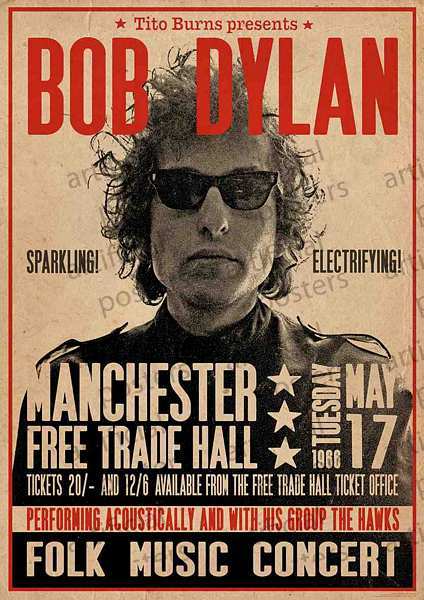 PER8096-BOB DYLAN MANCHESTER CONCERT - LARGE POSTER 24X36"