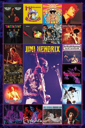 PER8289-JIMI HENDRIX ALBUMS - LARGE POSTER 24X36"