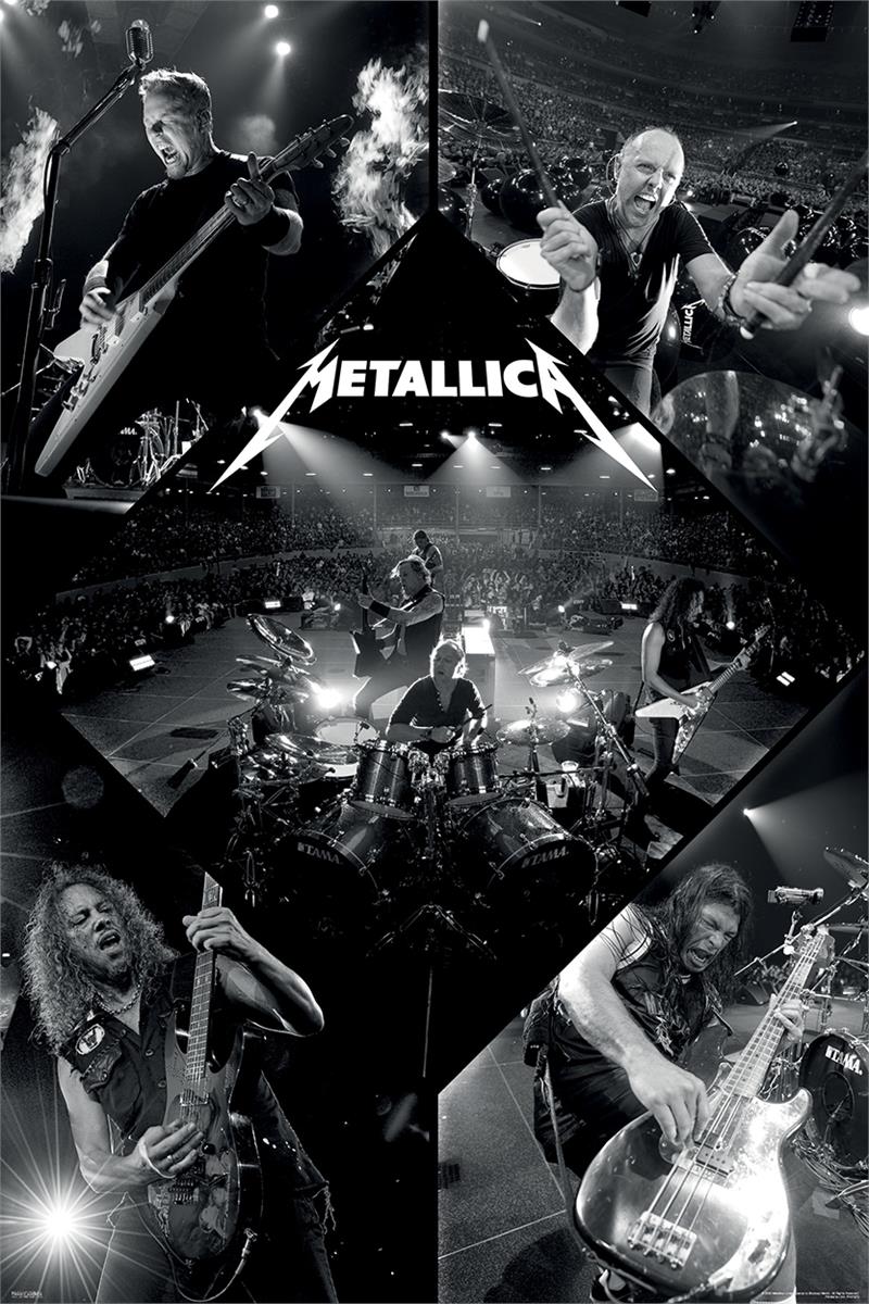PER8503-METALLICA LIVE ON STAGE COLLAGE - LARGE POSTER 24X36"