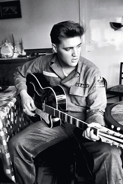 PER8585-ELVIS ARMY UNIFORM PORTRAIT - LARGE POSTER 24X36"