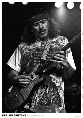 PER8661-CARLOS SANTANA RALEIGH USA 1992 - LARGE POSTER 24X36"