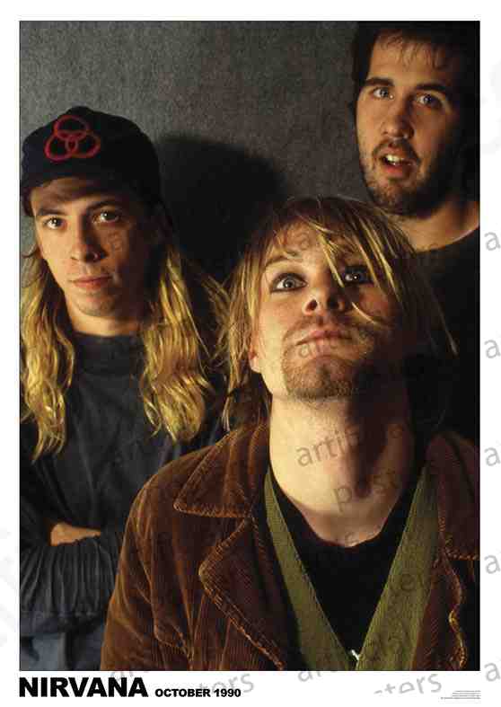 PER8777-NIRVANA GROUP PORTRAIT OCT '90 - LARGE POSTER 24X36"