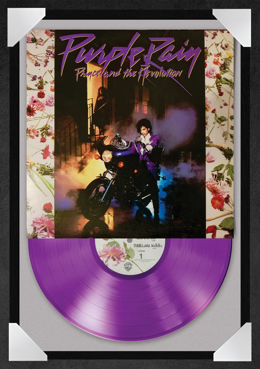 PRINCE - PURPLE RAIN (12x18 GLASS FRAMED POSTER)