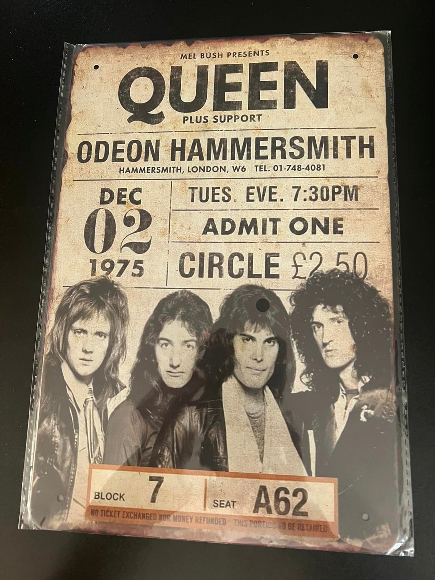 QUEEN - ODEON HAMMERSMITH - TIN SIGN