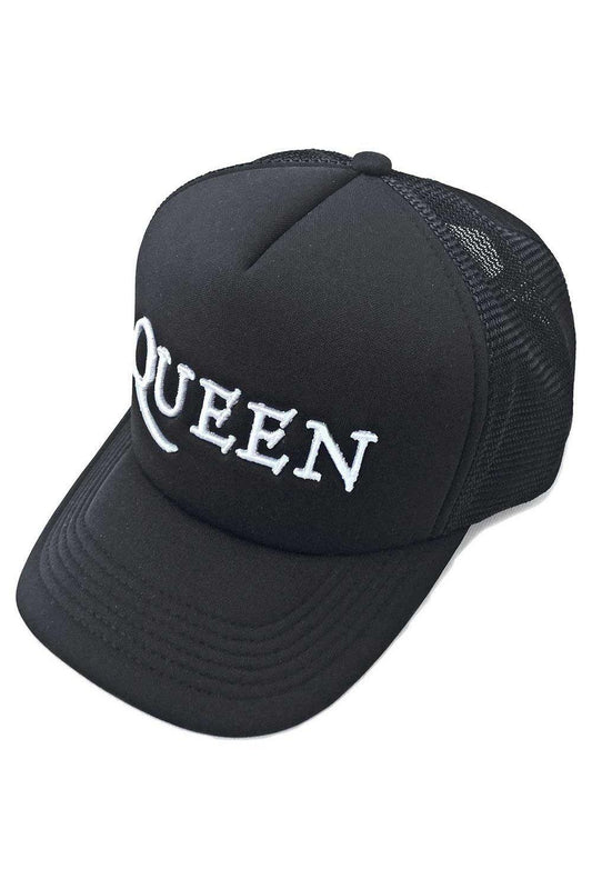QUEEN-LOGO BLACK MESH BACK UNISEX BASEBALL CAP FULLY LICENSED MERCHANDISE