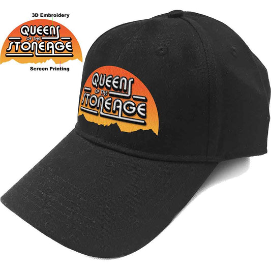 QUEENS OF THE STONE AGE-SUNRISE LOGO UNISEX BASEBALL CAP FULLY LICENSED MERCHANDISE