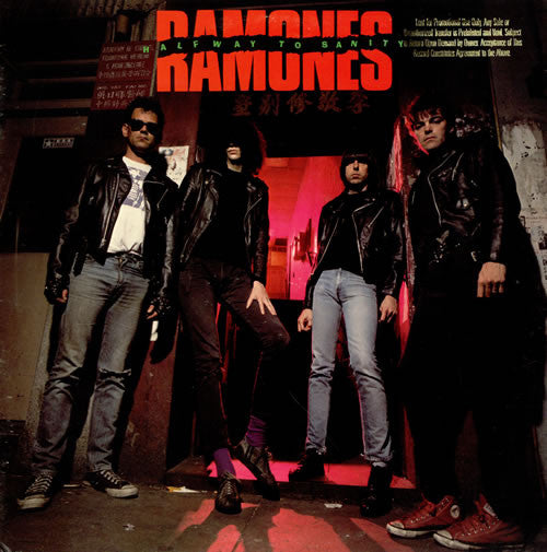 RAMONES - HALFWAY TO SANITY - 1987 ORIGINAL PRESSING W/ ORIGINAL INNER SLEEVE - MINT CONDITION - USED VINYL