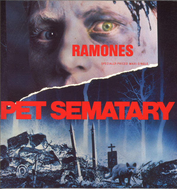 RAMONES - PET SEMATARY - ORIGINAL 1989 PRESSING - *(NM) - USED VINYL 12" MAXI SINGLE (*UK) **RARE**- USED VINYL