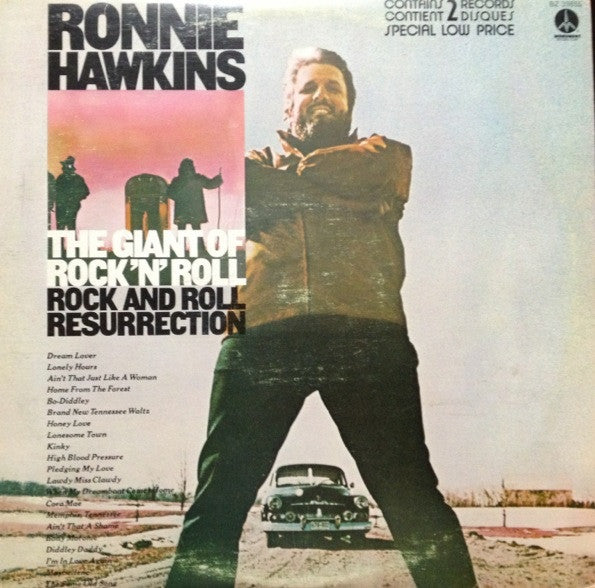 RONNIE HAWKINS - The Giant Of Rock 'N' Roll / Rock And Roll Resurrection 1975 ORIGINAL PRESSING 2 LP - *(VG+) - USED VINYL