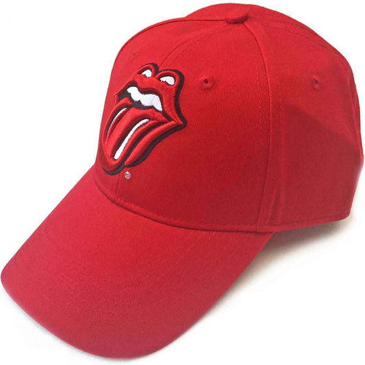 THE ROLLING STONES-CLASSIC TONGUE RED UNISEX BASEBALL CAP FULLY LICENSED MERCHANDISE