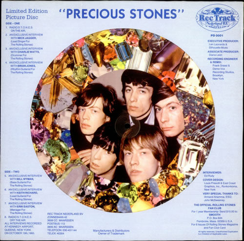 ROLLING STONES - PRECIOUS STONES - LIITED EDITION PICTURE DISC - SEALED