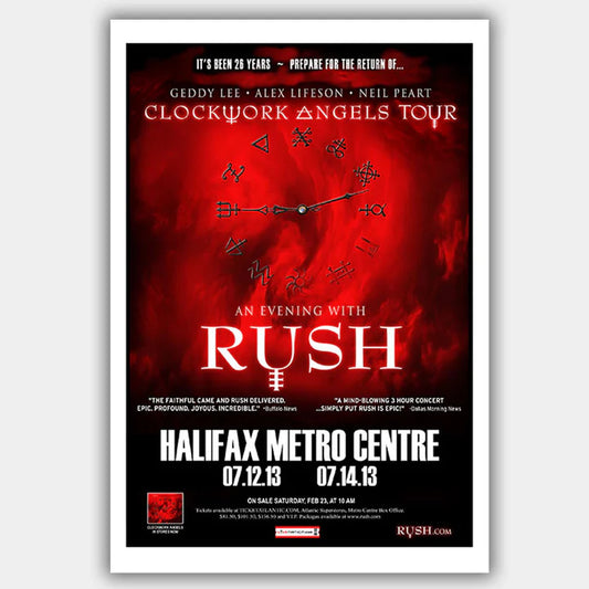 Rush (2013) - Concert Poster - 13 x 19 inches