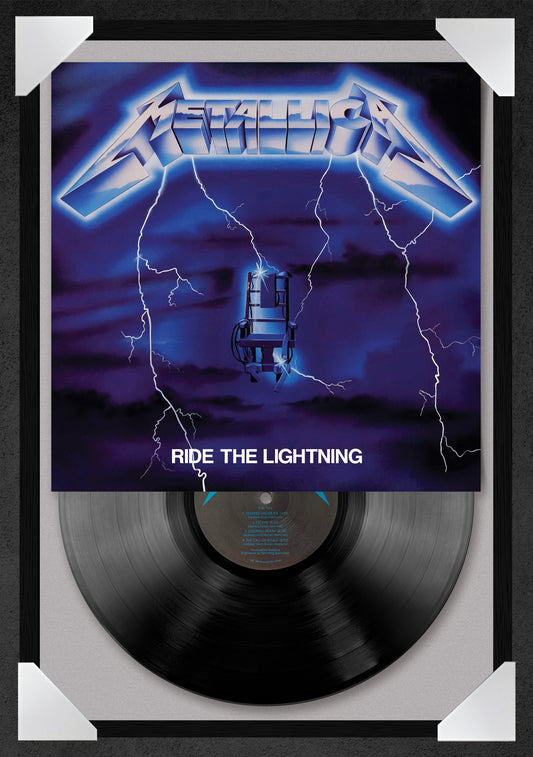 METALLICA - RIDE THE LIGHTNING (12x18" GLASS FRAMED RECORD POSTER)