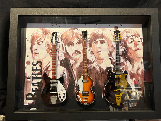 THE BEATLES-SKETCH SHADOWBOX 20"LX15"WX1.5"D