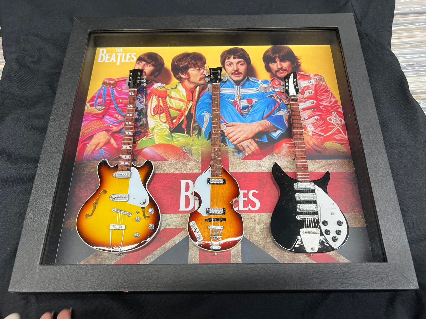 THE BEATLES-SGT PEPPER SHADOWBOX 16"LX14.5"WX1.5"D