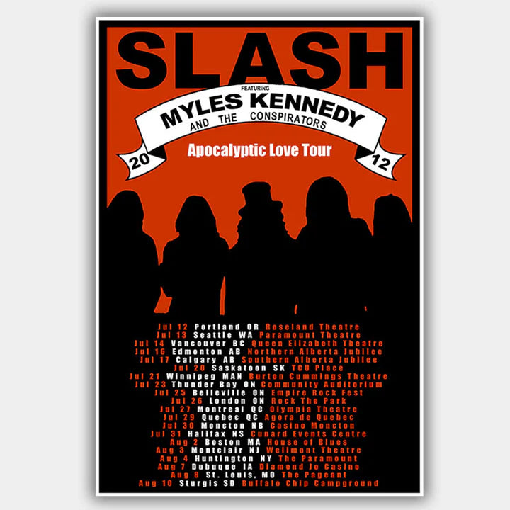 Slash with Myles Kennedy (2012) - Concert Poster - 13 x 19 inches