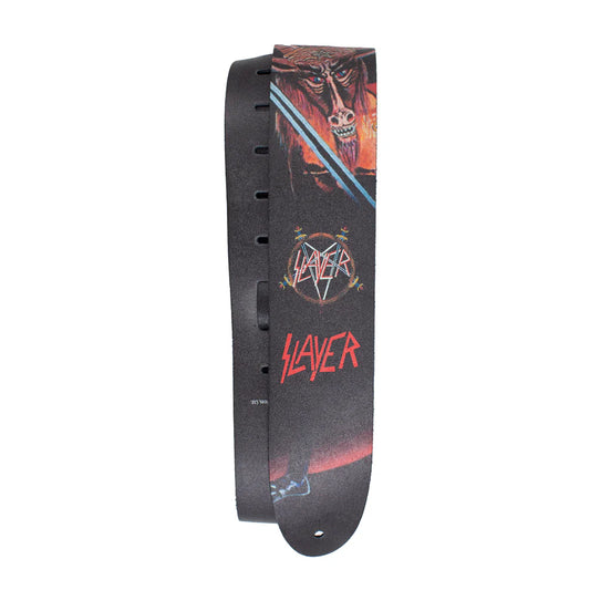 SLAYER SHOW NO MERCY PRINTED LEATHER GUITAR STRAP - NEW