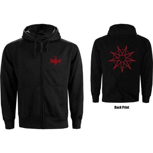 SLIPKNOT - 9 POINT STAR - FULLY LICENSED - ZIPPER HOODIE