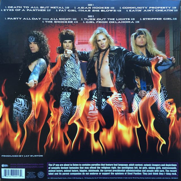 STEEL PANTHER - FEEL THE STEEL - ORIGINAL 2009 PRESSING - LIITED EDITION PURPLE VINYL - NEW VINYL