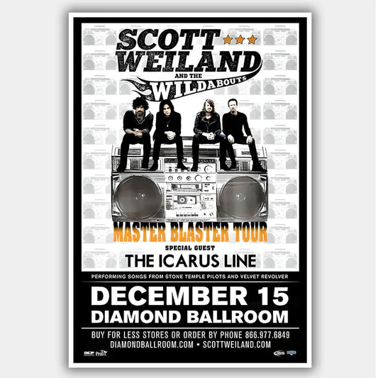 Scott Weiland and the Wildabouts with Icarus Line - Concert Poster - 13 x 19 inches