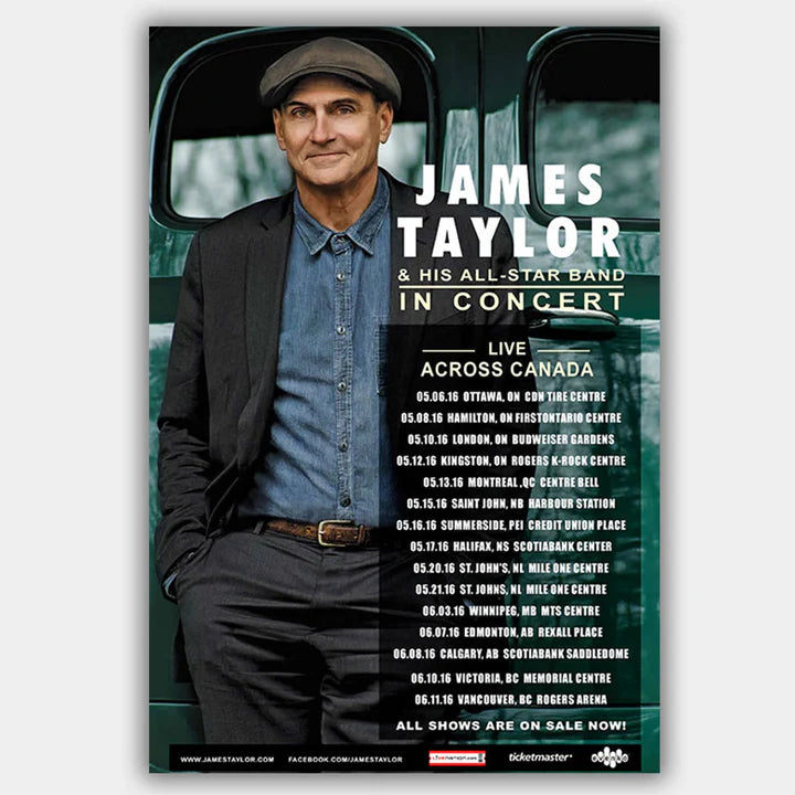 James Taylor (2016) - Concert Poster - 13 x 19 inches