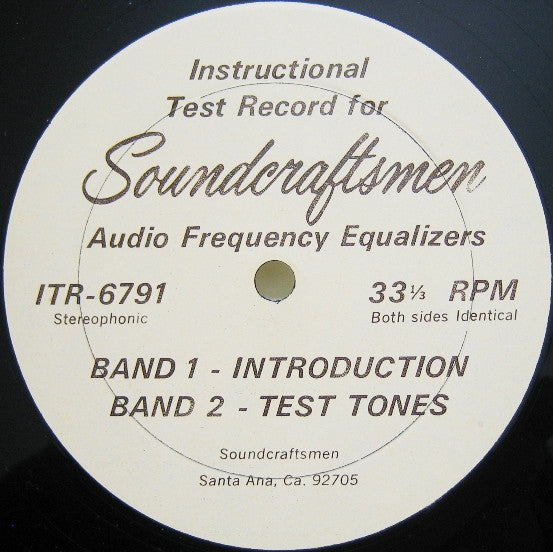 TEST RECORD, INSTRUCTIONAL - USED VINYL